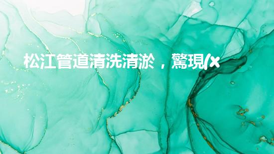 松江管道清洗清淤，驚現(xiàn)隱秘世界！